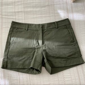 Joe Fresh - mid rise green shorts with rolled cuffs